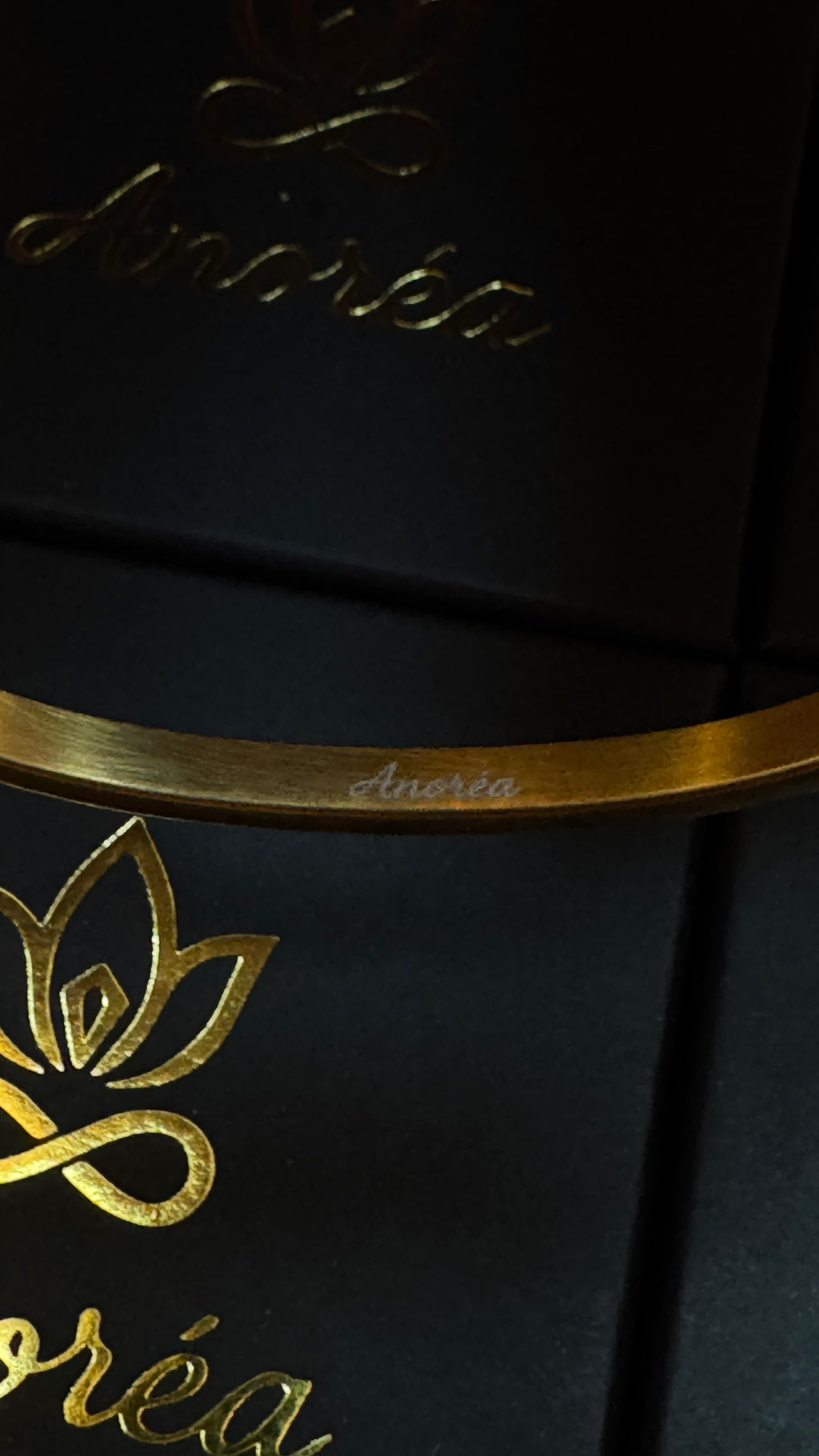 Anoréa B575G Crystal Bangle – Gold