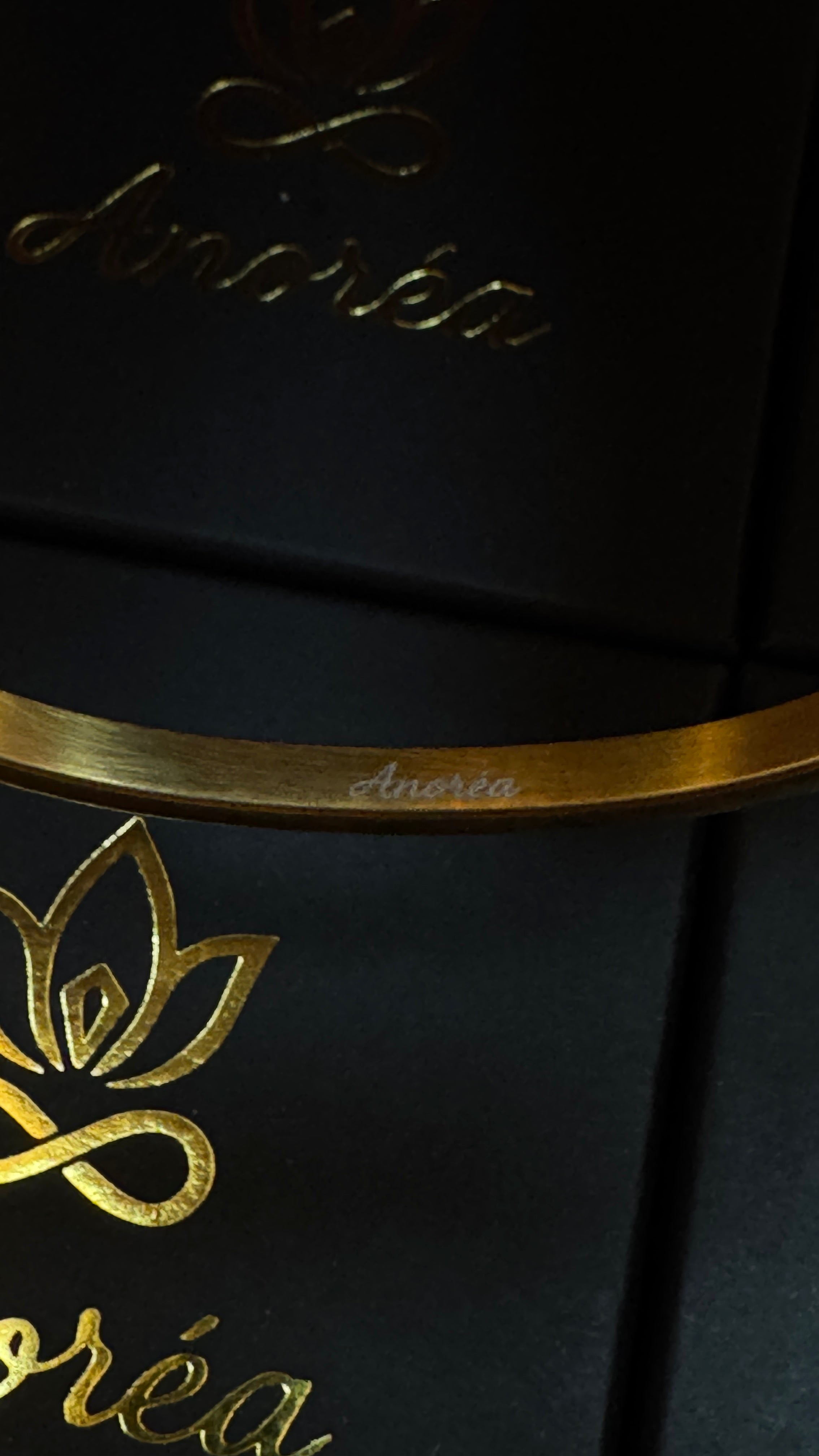 Anoréa B575G Crystal Bangle – Gold